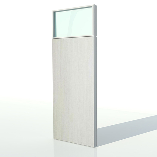 Mampara Office mixta (2 vidrio)